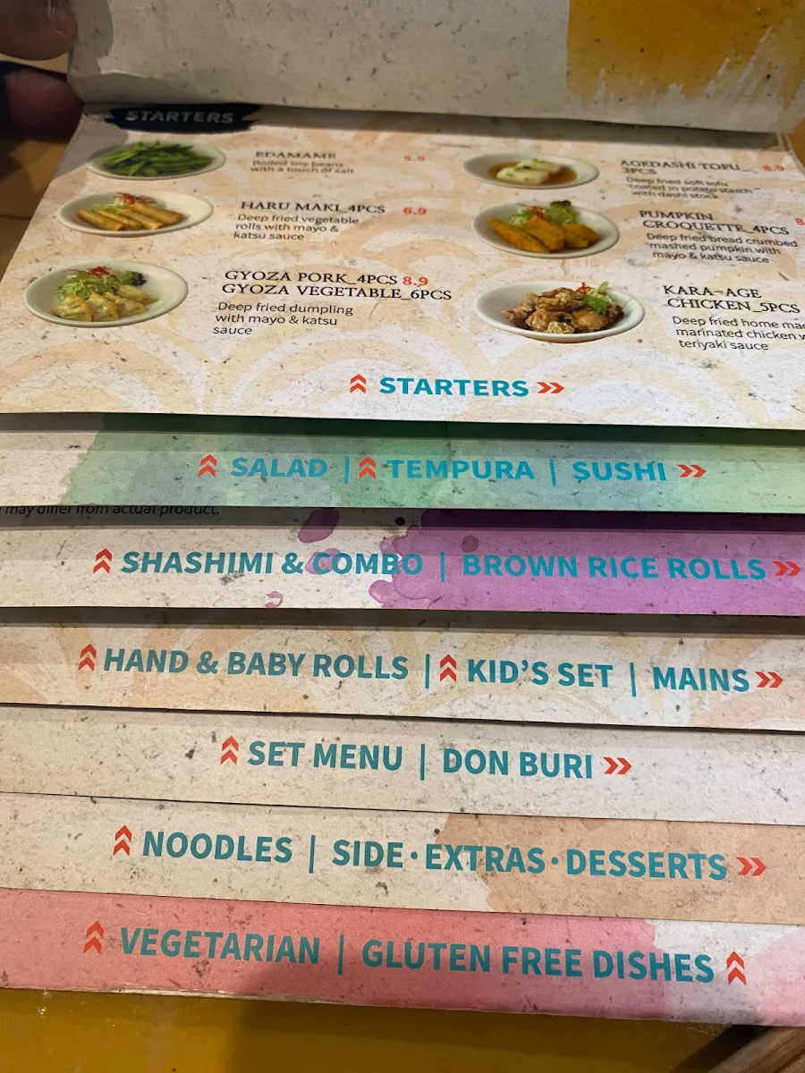 Menu, Yume