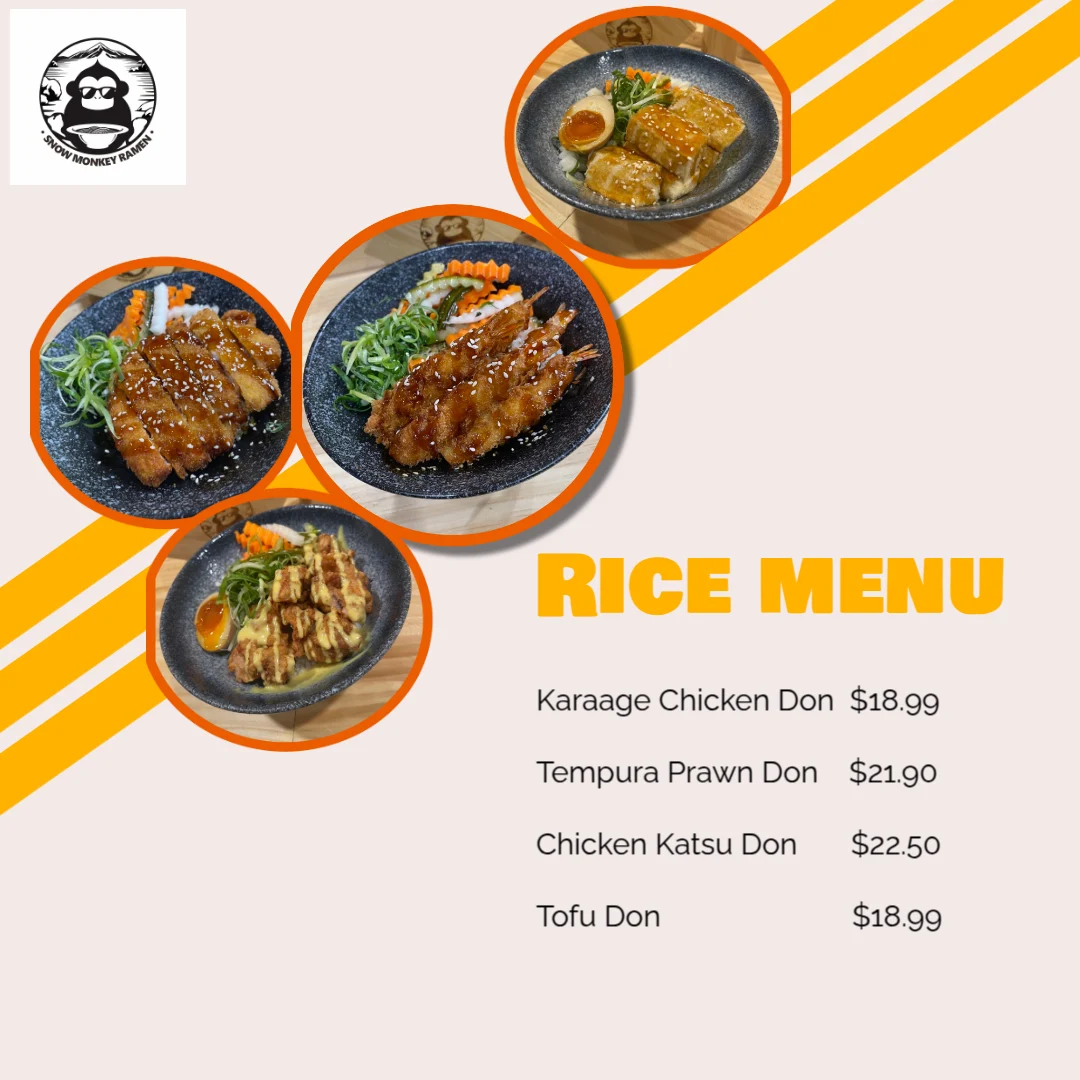 Menu, Snow Monkey Ramen