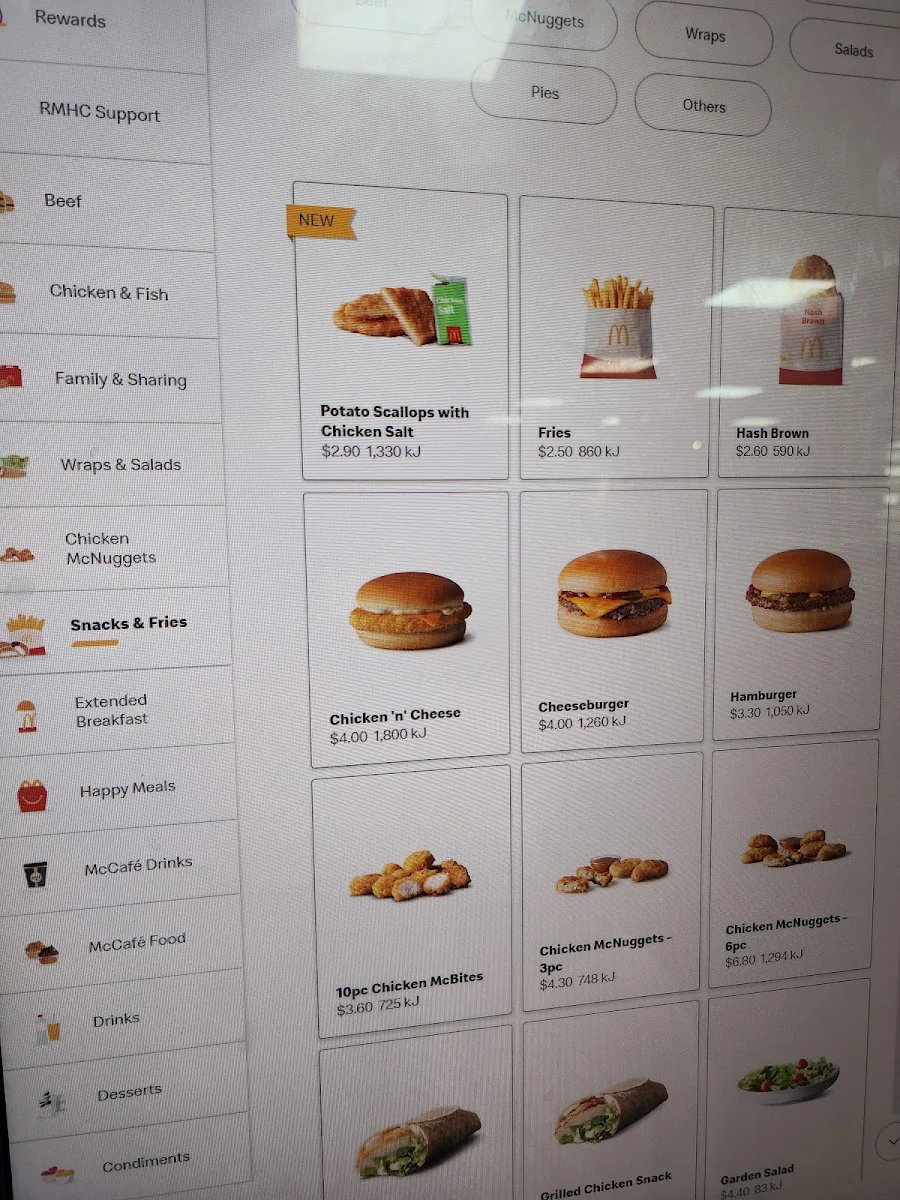 Menu, McDonald's Werribee