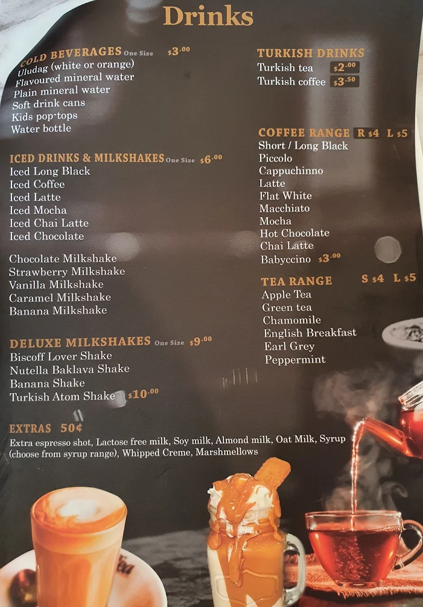 Menu, Saray Sweets