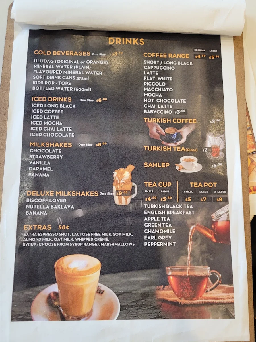 Menu, Saray Sweets