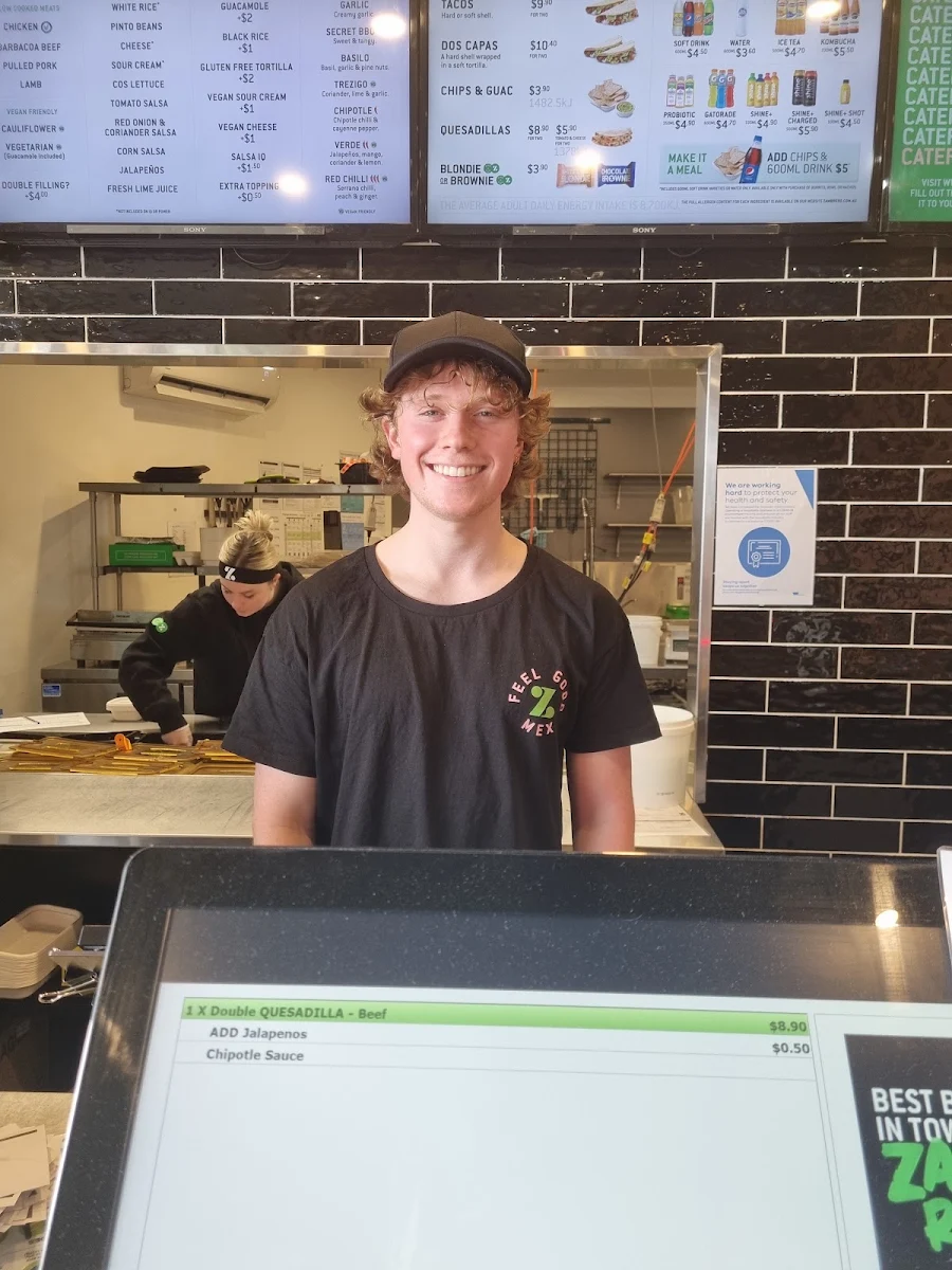Menu, Zambrero Mornington