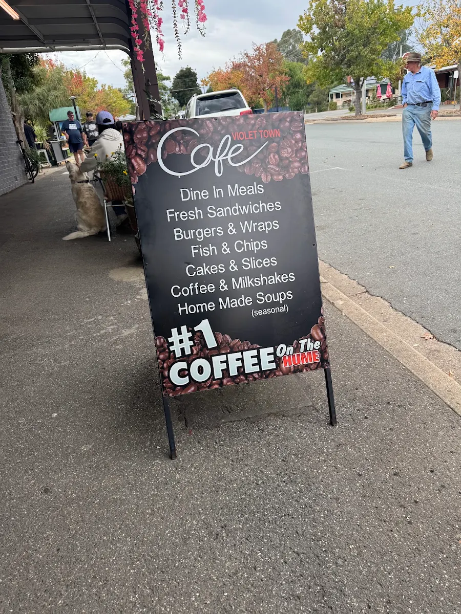 Menu, Violet Town Cafe