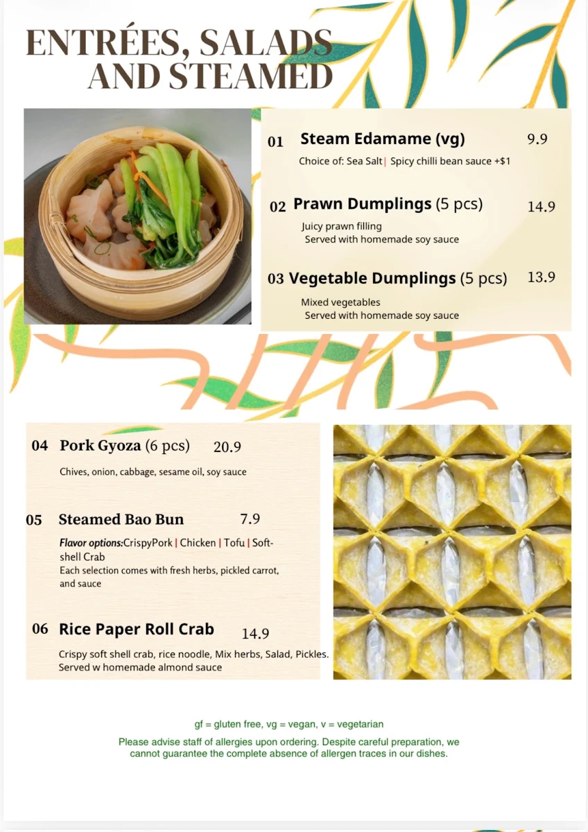 Menu, PHO PLUS PATTERSON LAKES