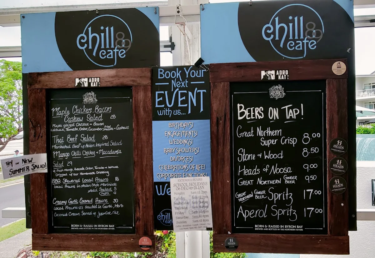 Menu, CHILL BISTRO.