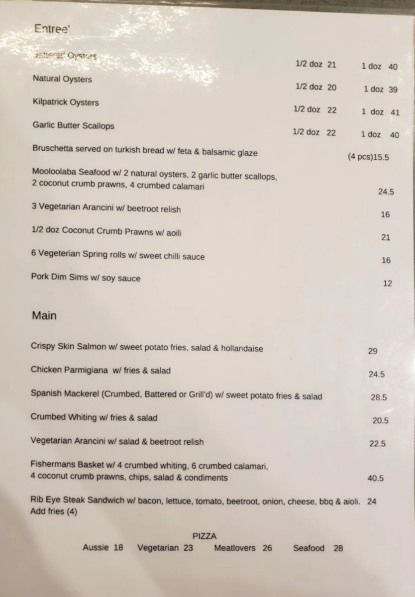 Menu, CHILL BISTRO.