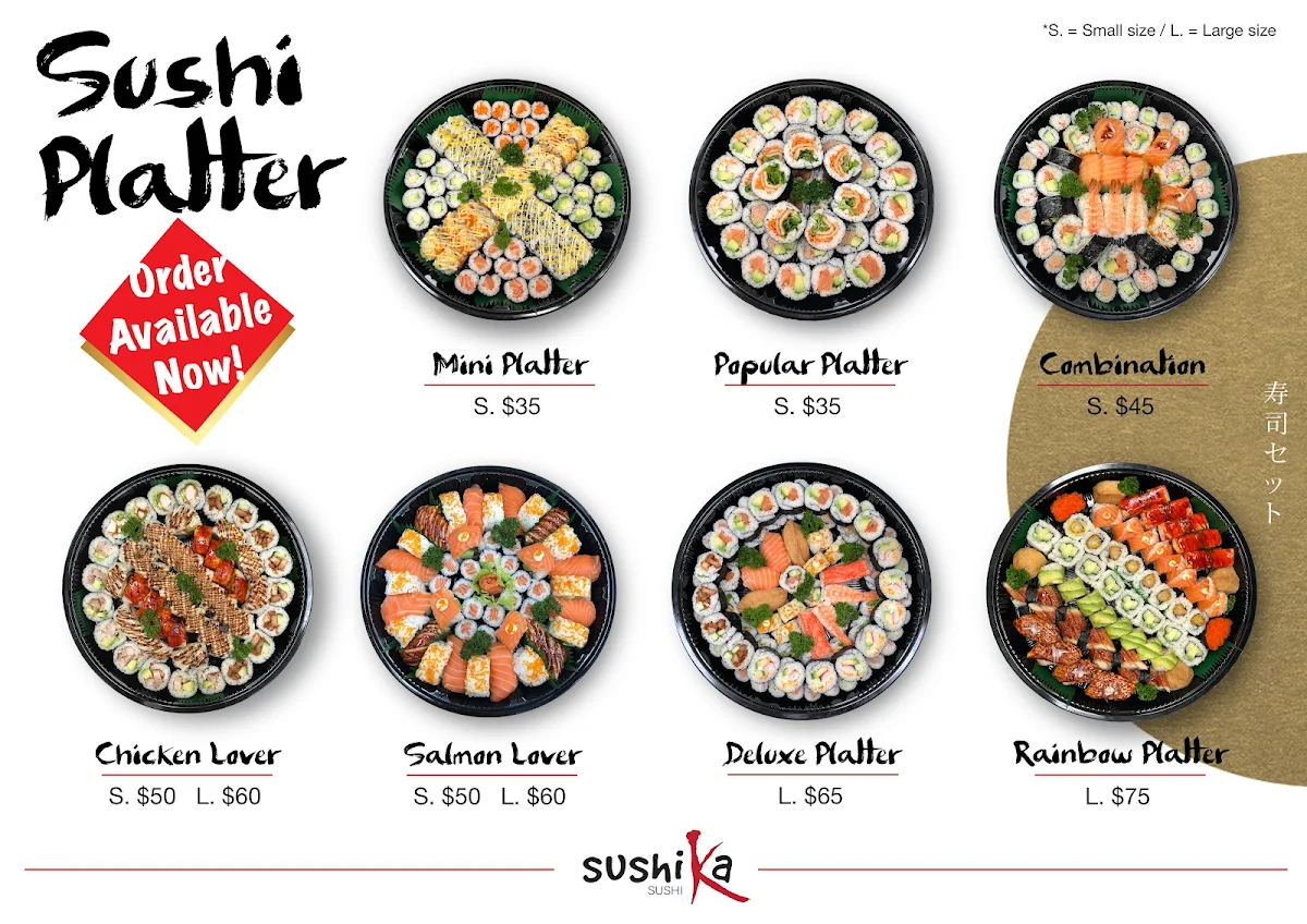 Menu, Sushika