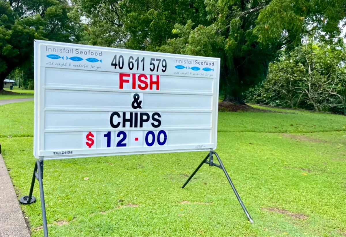 Menu, Innisfail Seafood