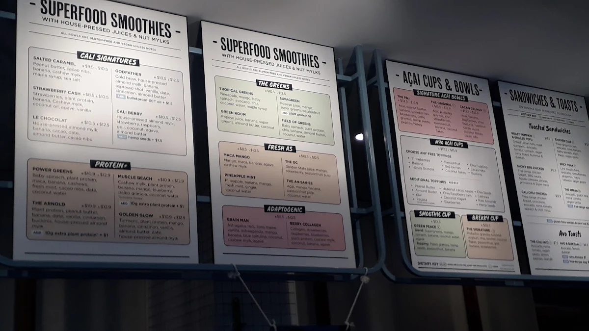 Menu, Cali Press Cafe & Breakfast Randwick