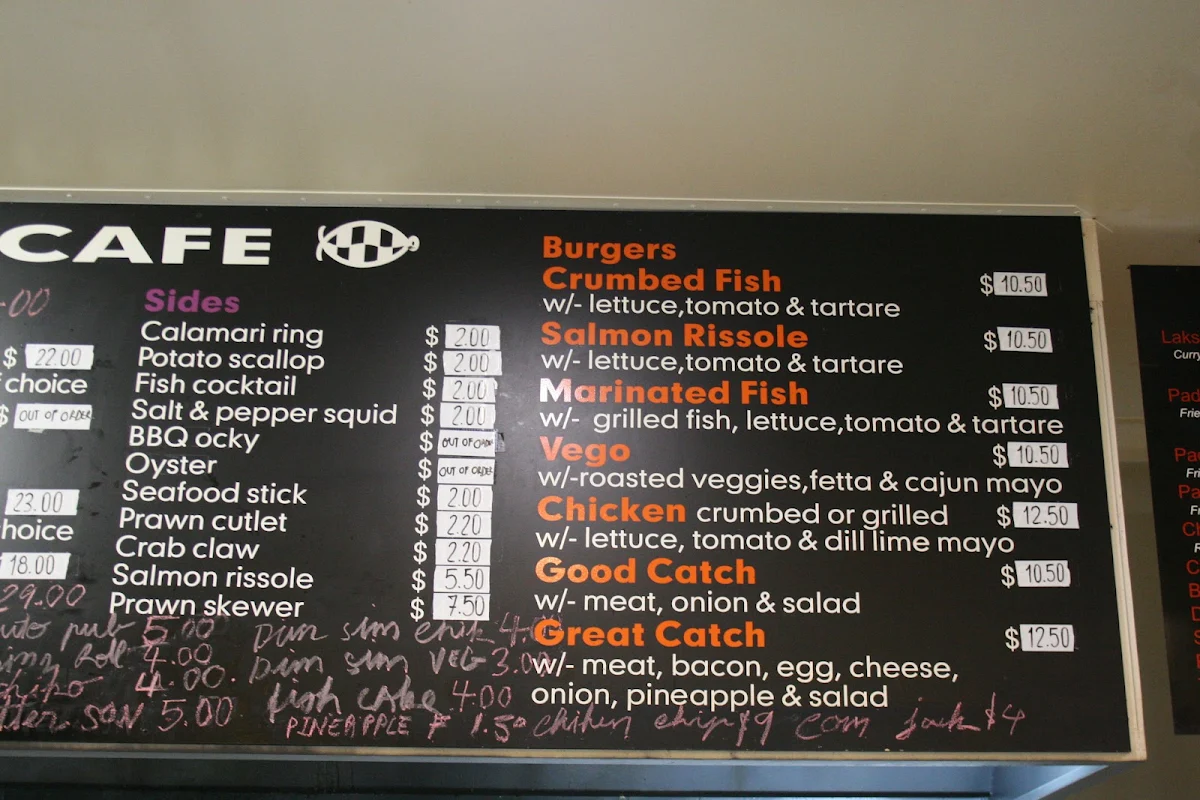 Menu, Good Catch Cafe PTY Ltd.