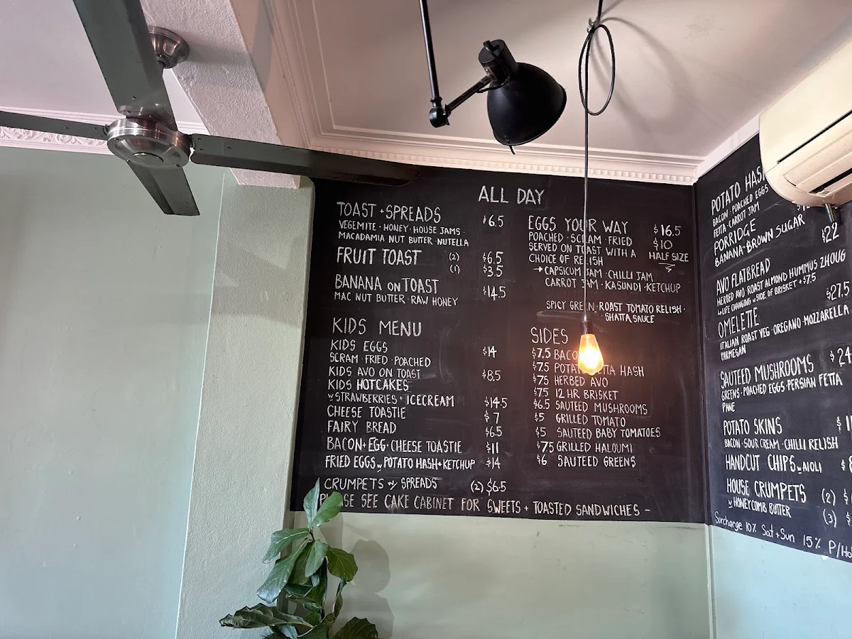 Menu, Sarmic Cafe