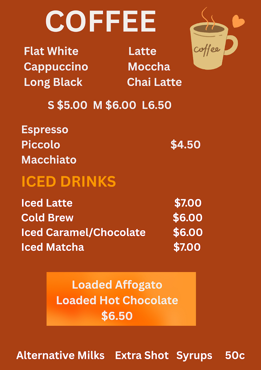 Menu, Raw Infusion
