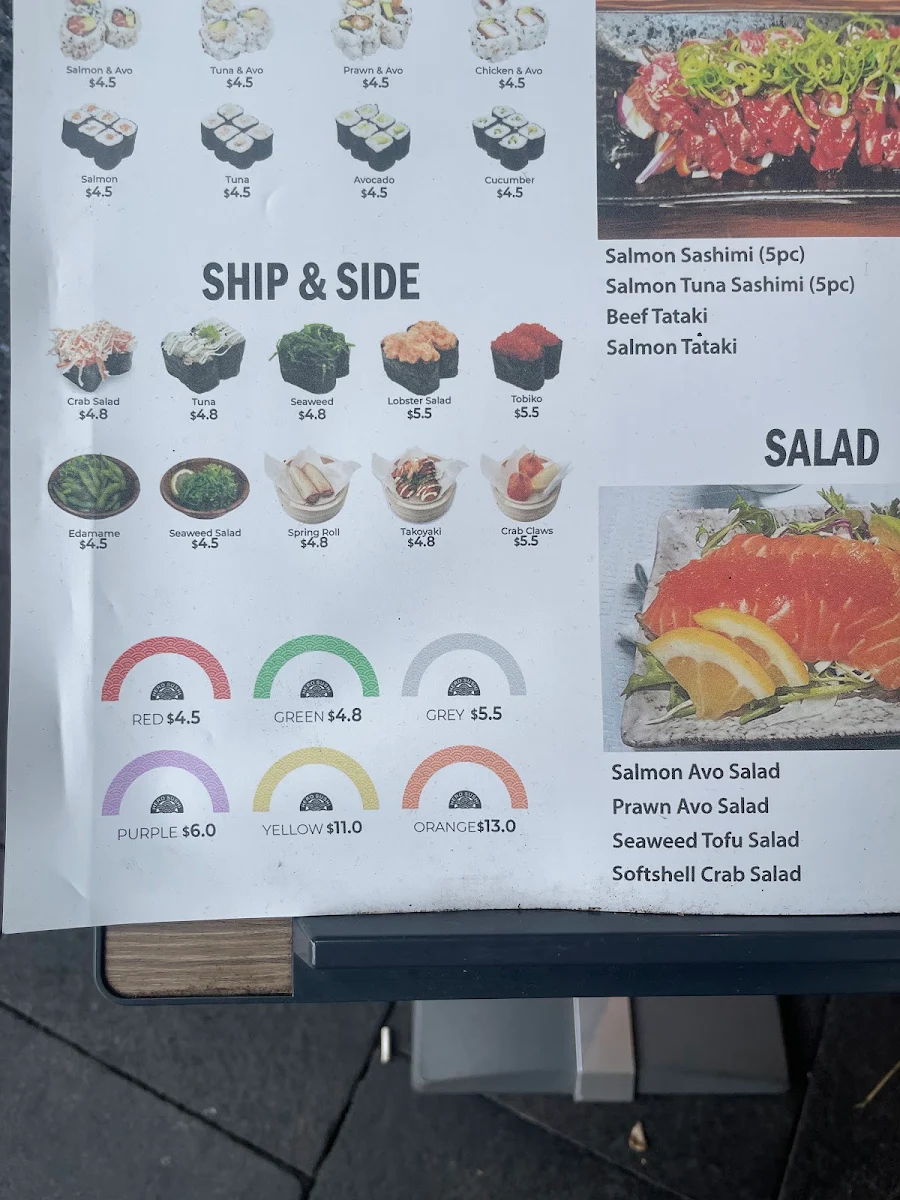 Menu, Hero Sushi
