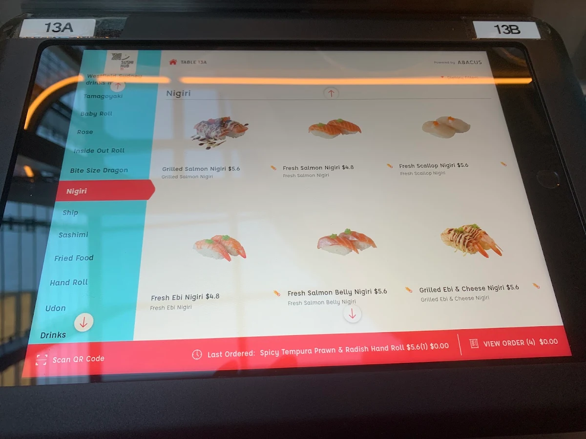 Menu, Hero Sushi