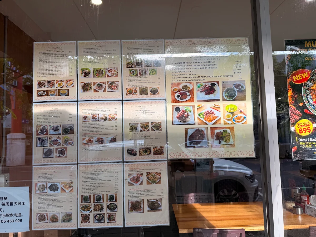 Menu, Golden Chopstix