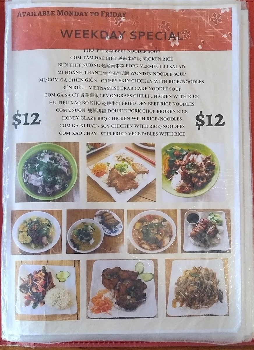 Menu, Golden Chopstix