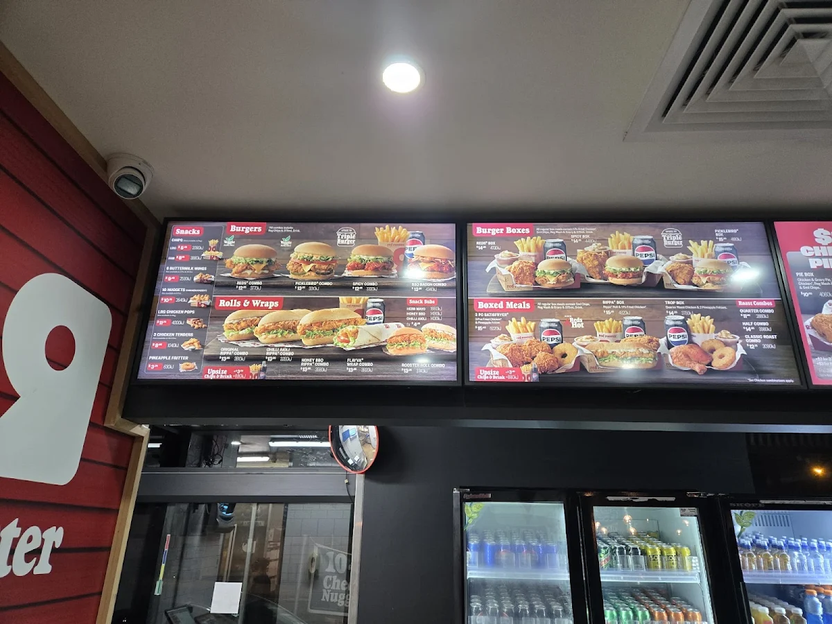 Menu, Red Rooster Rivervale