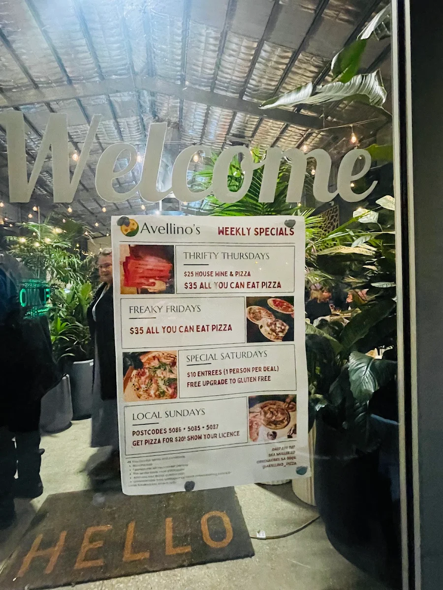 Menu, Avellino's