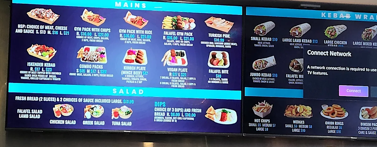 Menu, ZamZam Kebabz