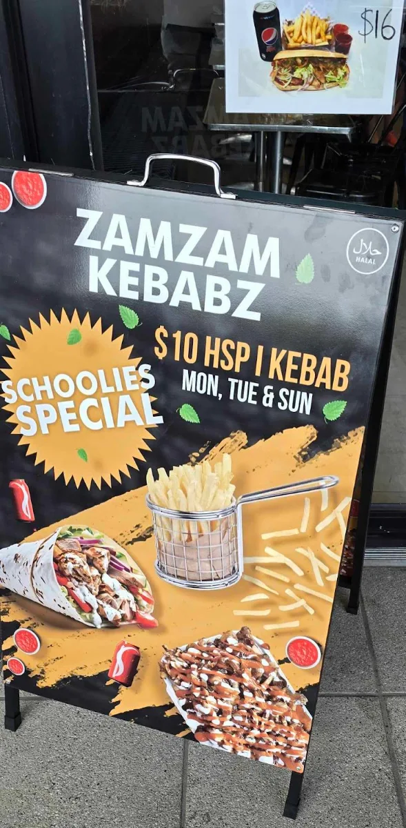 Menu, ZamZam Kebabz