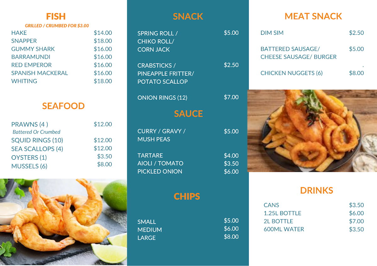 Menu, Captain D's