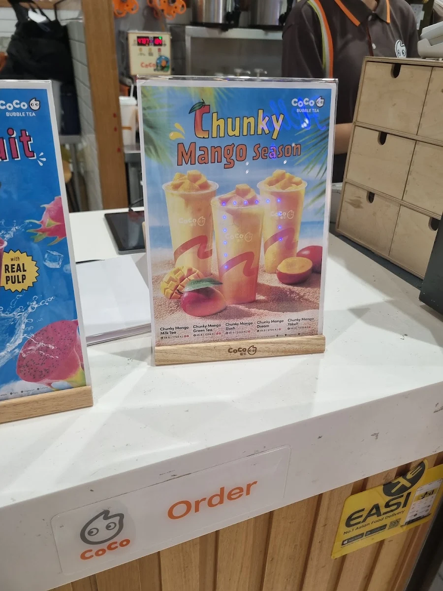 Menu, CoCo Fresh Tea & Juice Lidcombe