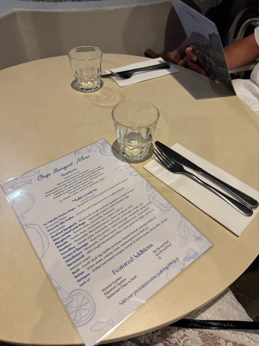 Menu, La Tabella Italian