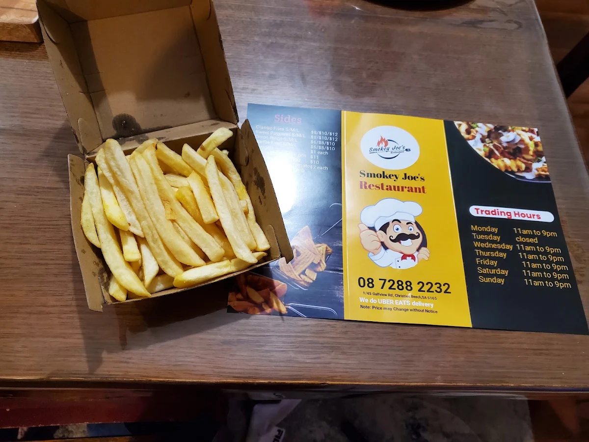 Menu, Smokey Joe's Kebab Restaurant
