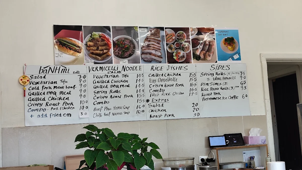 Menu, baNHmi on bell