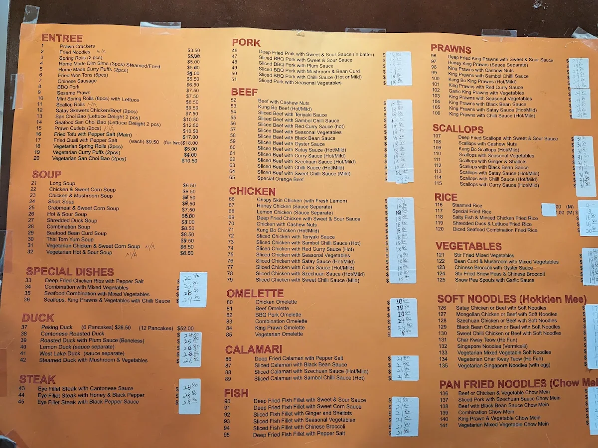 Menu, Chopstick Delight