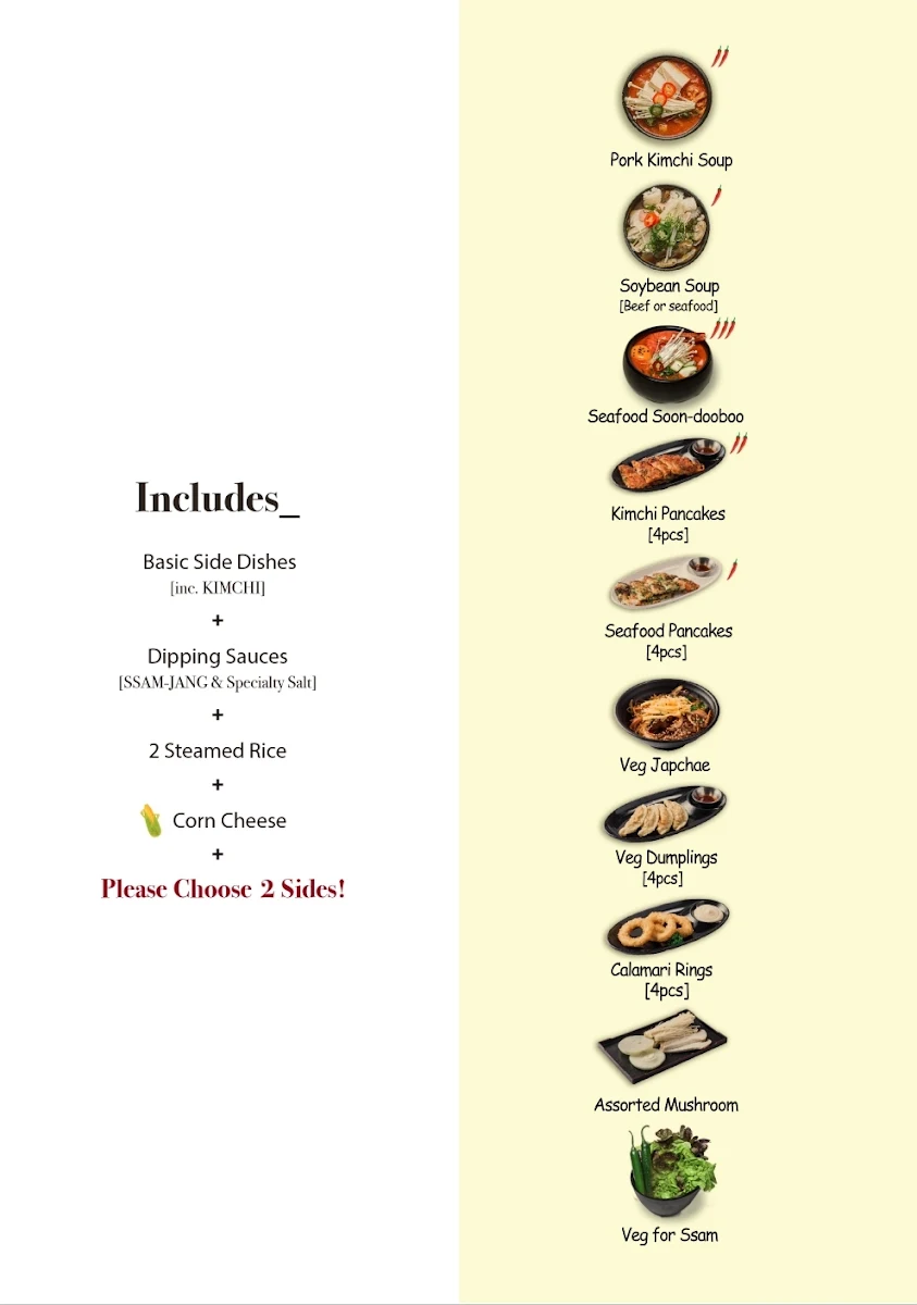 Menu, BBQ Code