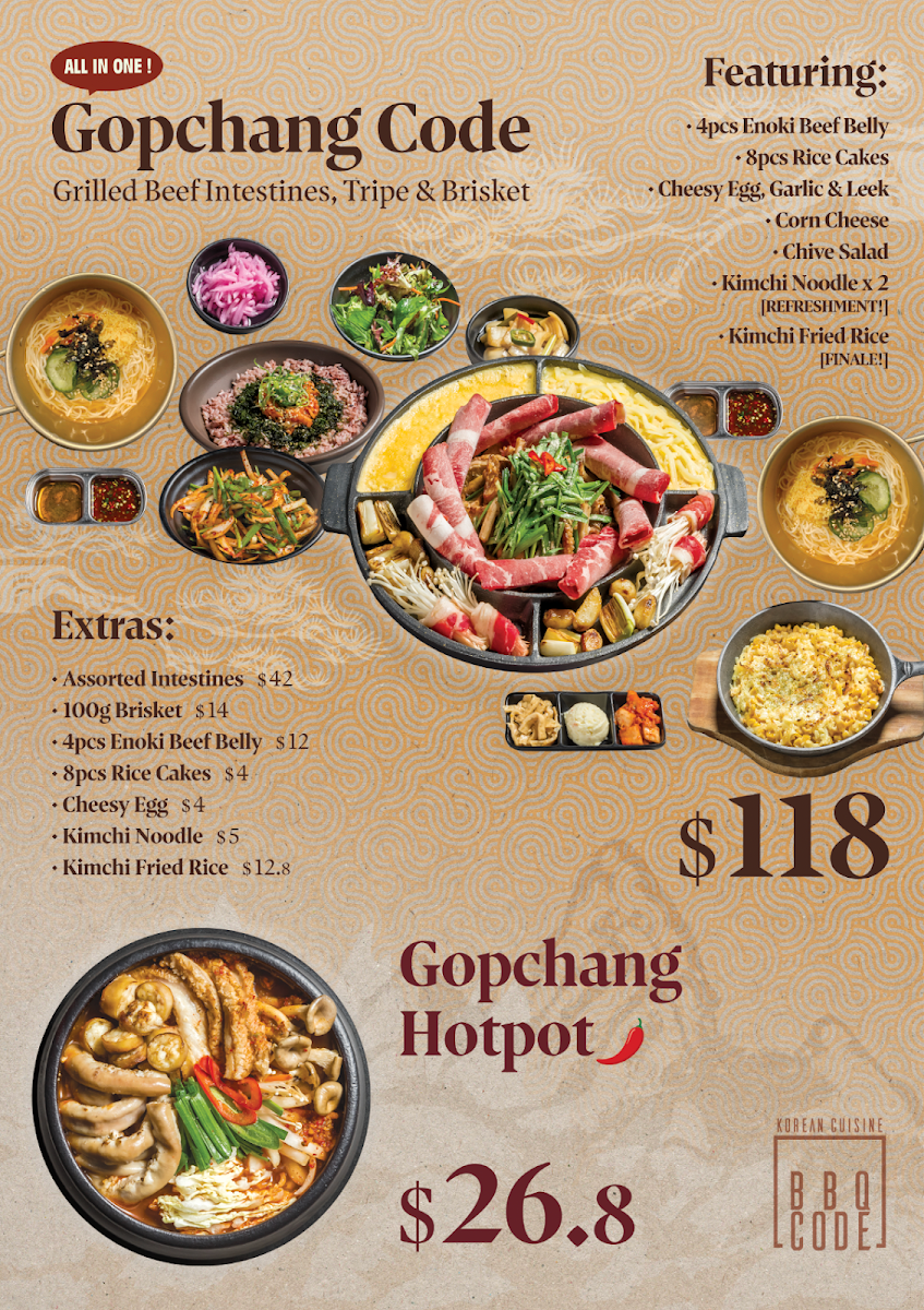 Menu, BBQ Code