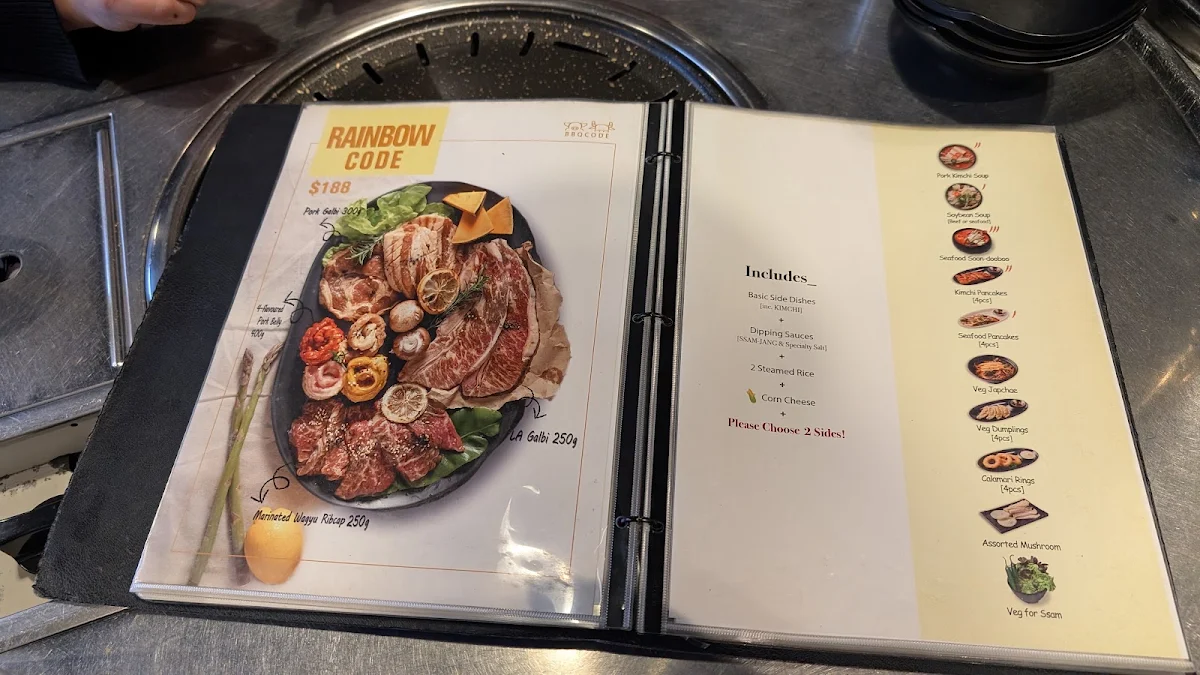 Menu, BBQ Code