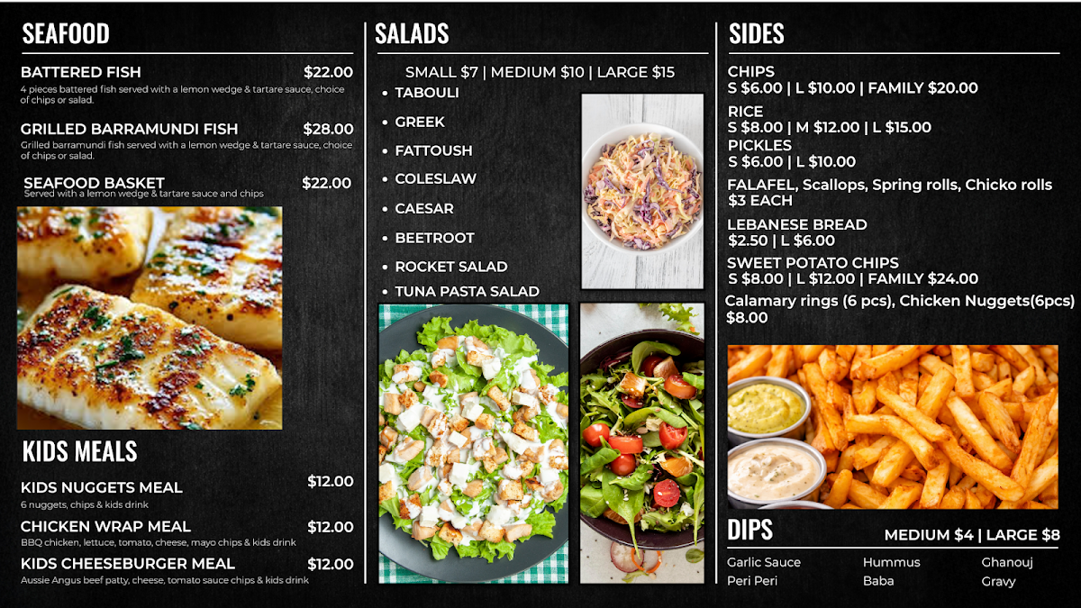 Menu, The Chimney