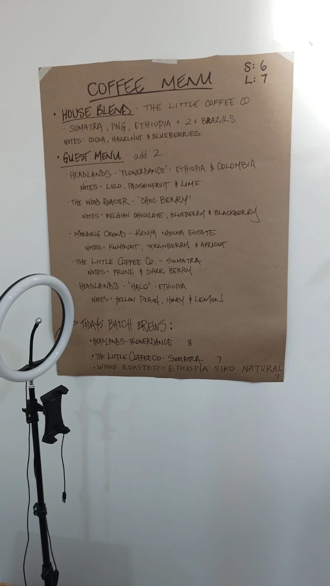 Menu, Depeche Noir Espresso Bar