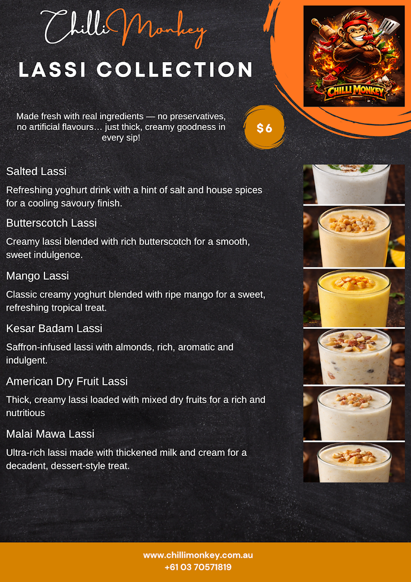 Menu, Chilli Monkey