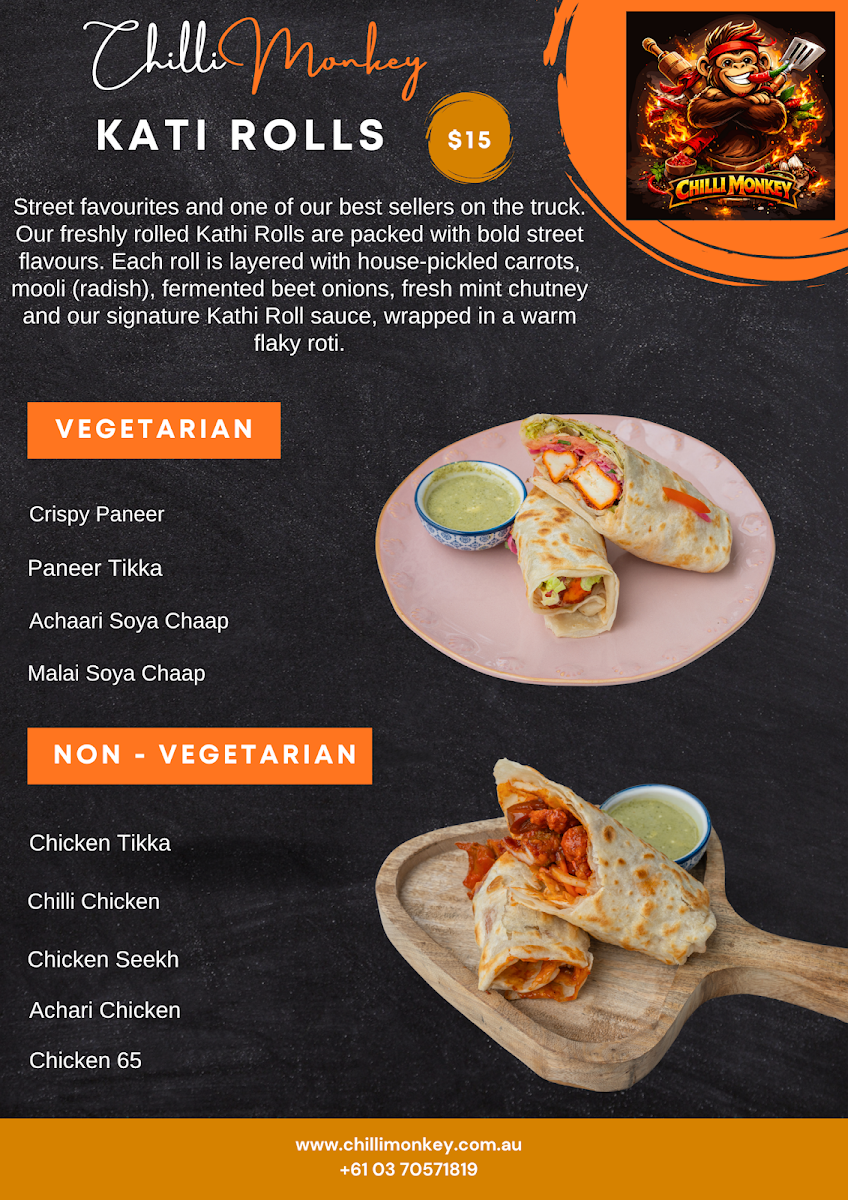 Menu, Chilli Monkey