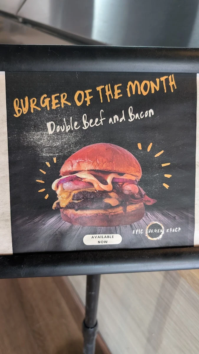 Menu, Epic Burger Shack Laurieton