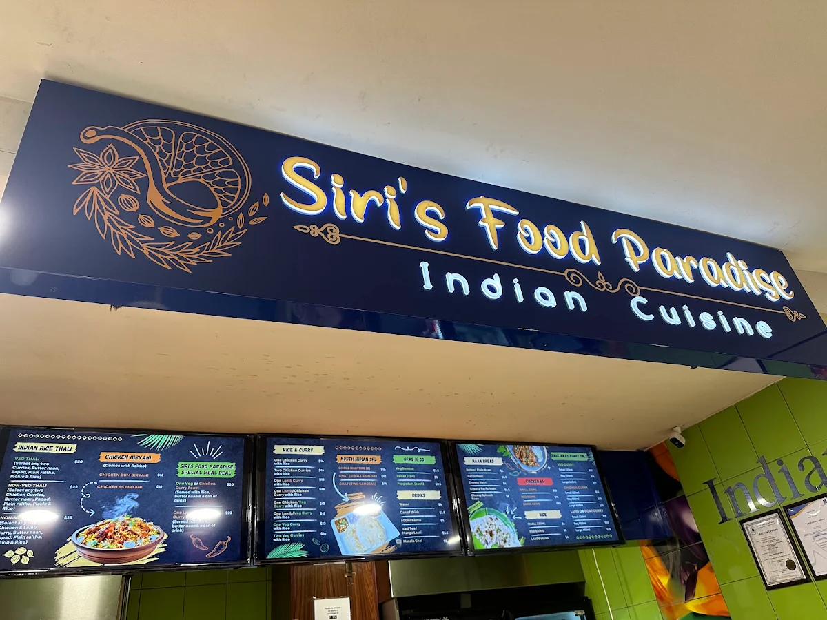 Menu, Siris Food Paradise