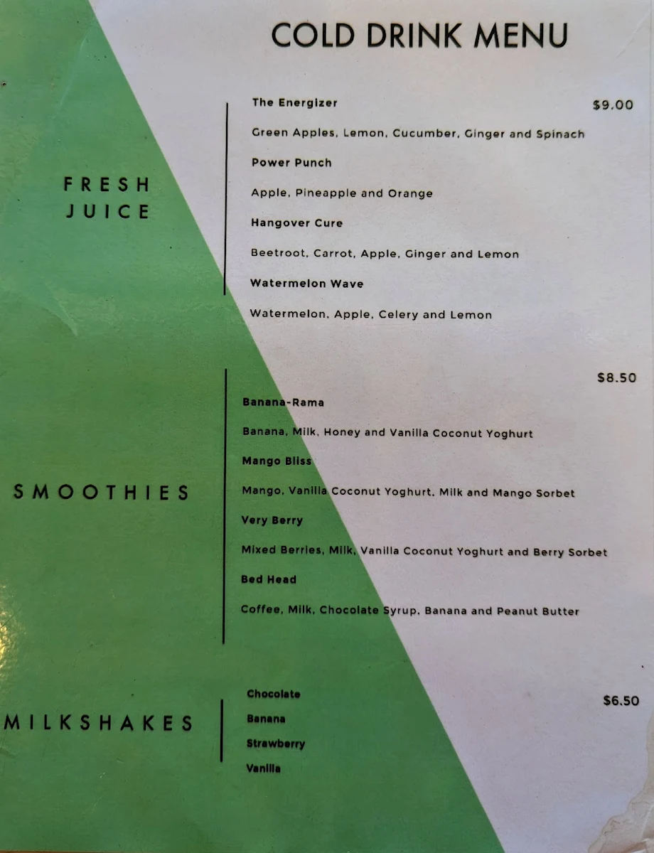 Menu, Holla