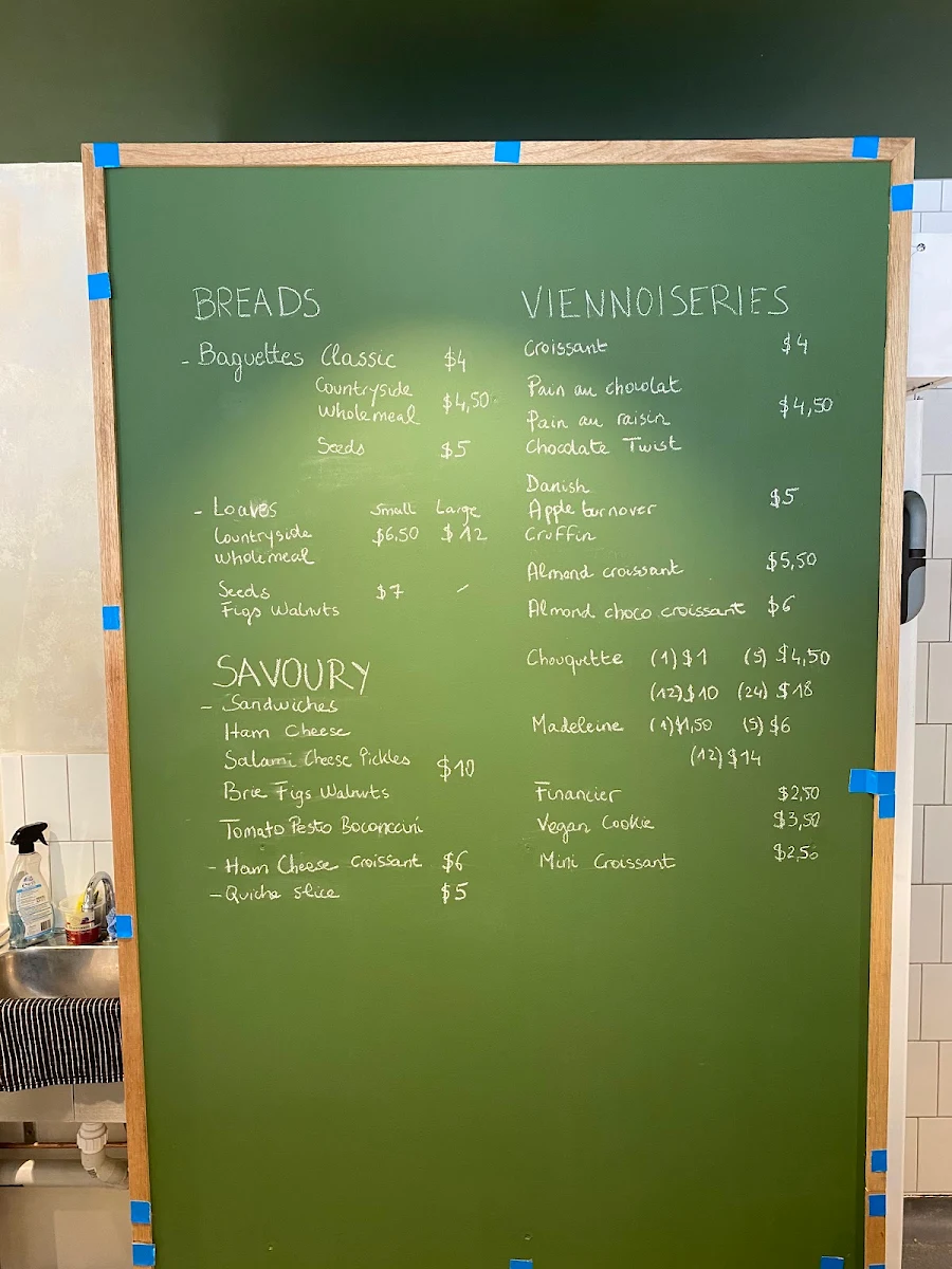 Menu, Lavie & Belle Bakery Surry Hills