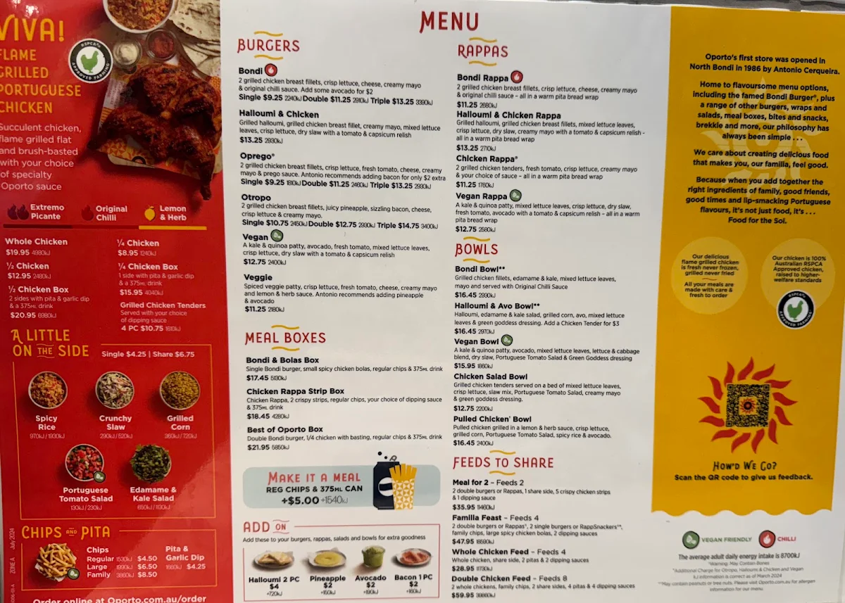 Menu, Oporto The Barracks