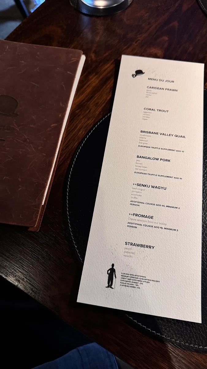Menu, Le Salle Dining by Bar Chaplin