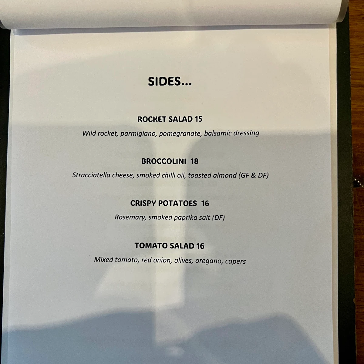 Menu, Zibros | Italian restaurant Sicilian inspired