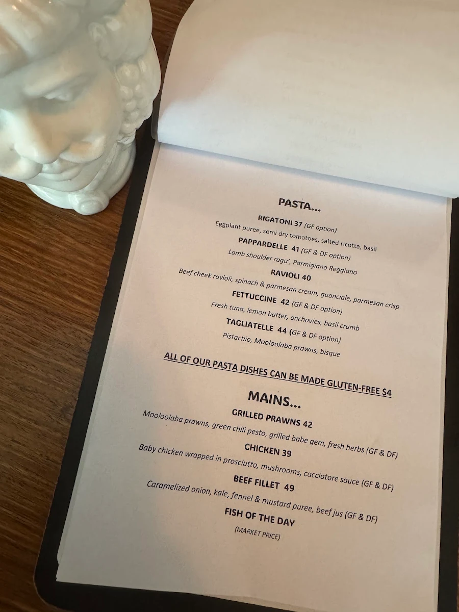 Menu, Zibros | Italian restaurant Sicilian inspired