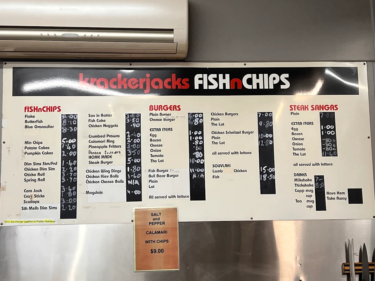 Menu, Krackerjacks