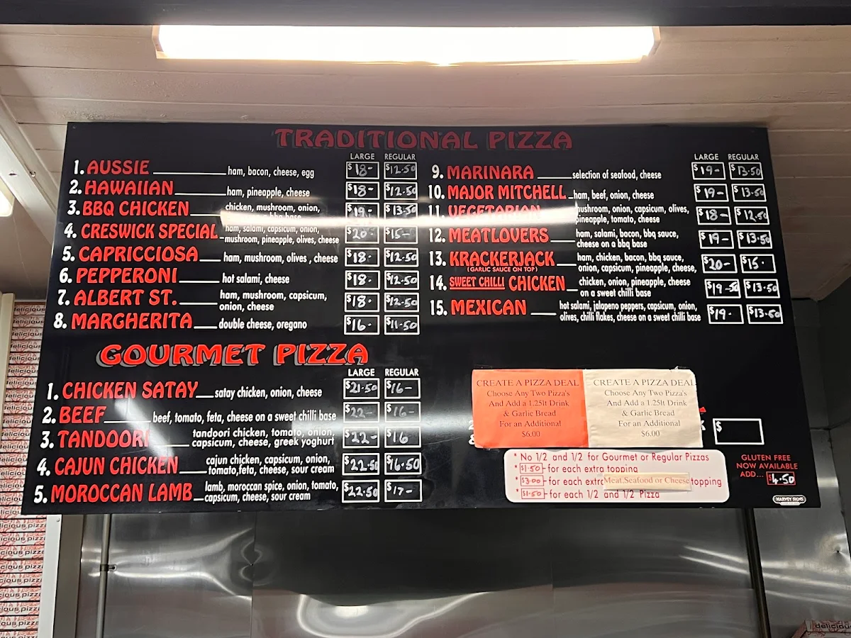 Menu, Krackerjacks