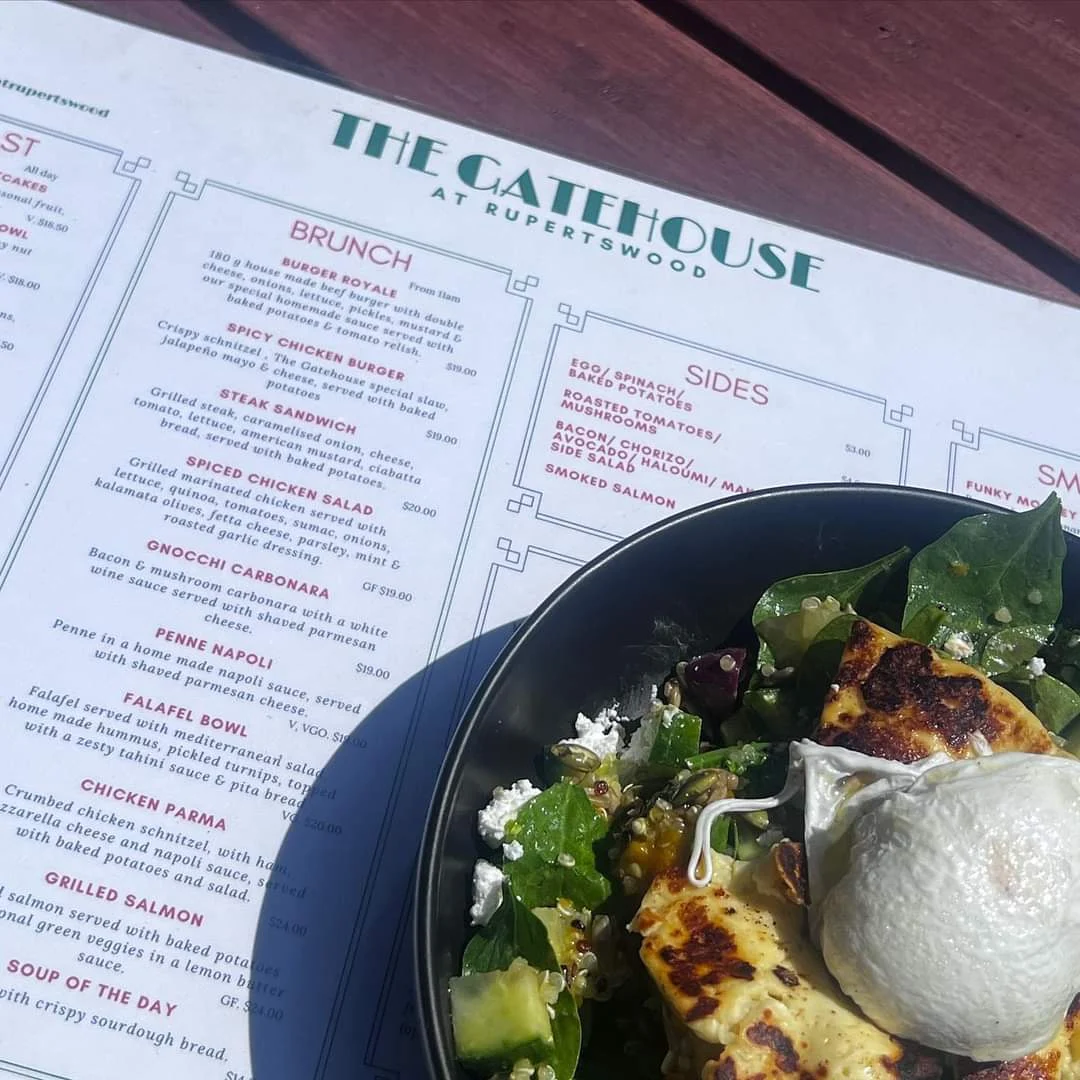 Menu, The Gatehouse at Rupertswood