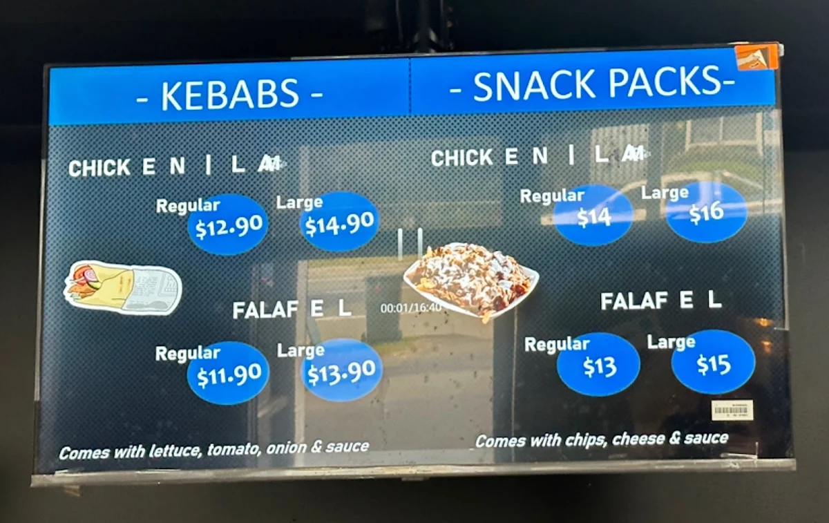 Menu, Canungra Takeaway