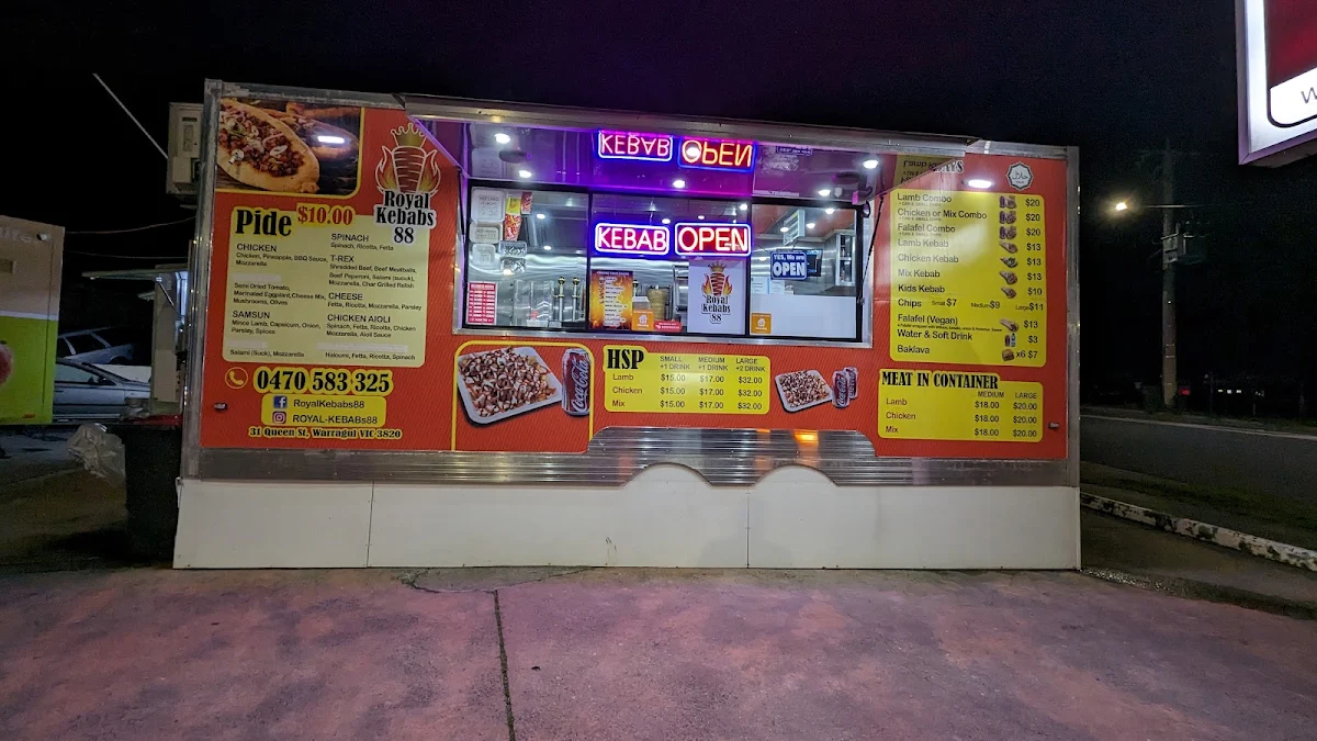 Menu, Royal Kebabs 88